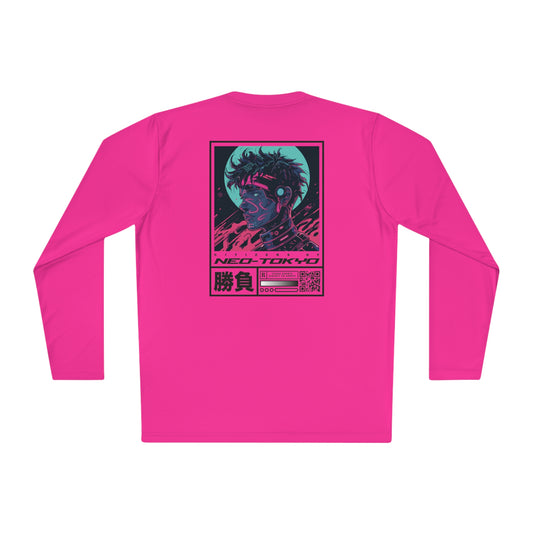 Neon Pink Unisex Lightweight Long Sleeve Tee - Citizens of Neo-Tokyo